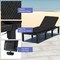 Costway Patio Rattan Lounge Chair Chaise Recliner Adjust Cushion Cover